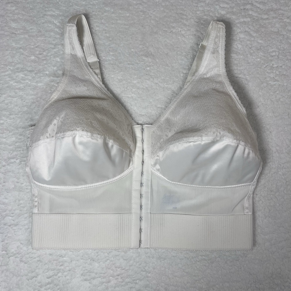Jodee Surgical Bra 36D White Front Closure Post Surgery Support USA Made‎